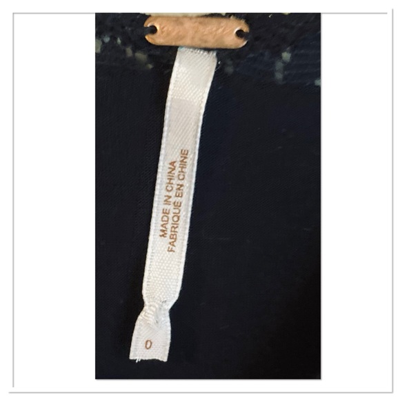 Free People Salinas Lace Foil Print Dress Black Gold Metallic Size 0 - Picture 8 of 10